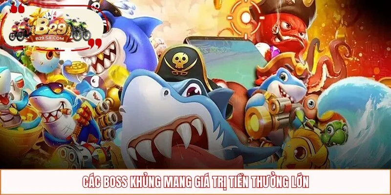 Các sinh vật biển trong game bắn boss Thần Tài